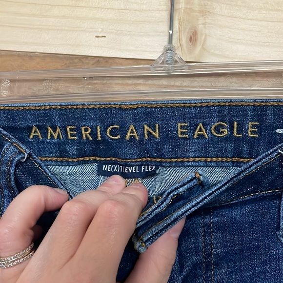 American Eagle Outfitters size 34x36 Slim Straight Medium Wash Stretch Jeans - Picture 2 of 15
